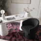 Kristen Upcycled Contract-Grade Chenille Rolling Desk Chair - Black - Image 3