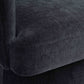 Kristen Upcycled Contract-Grade Chenille Rolling Desk Chair - Black - Image 5