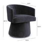 Kristen Upcycled Contract-Grade Chenille Rolling Desk Chair - Black - Image 6