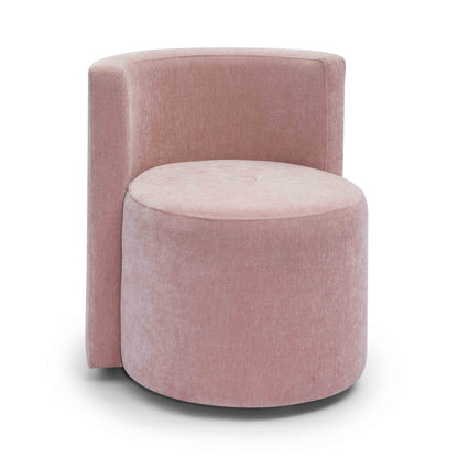 Alyssa Upcycled Performance Velvet Rolling Desk Chair - Pink - Image 1