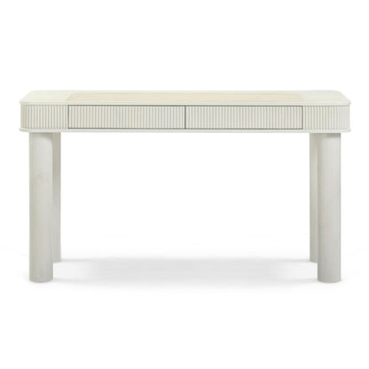 Sarah 55" Cream 2-Drawer Executive Work Desk - Default Title - Image 2