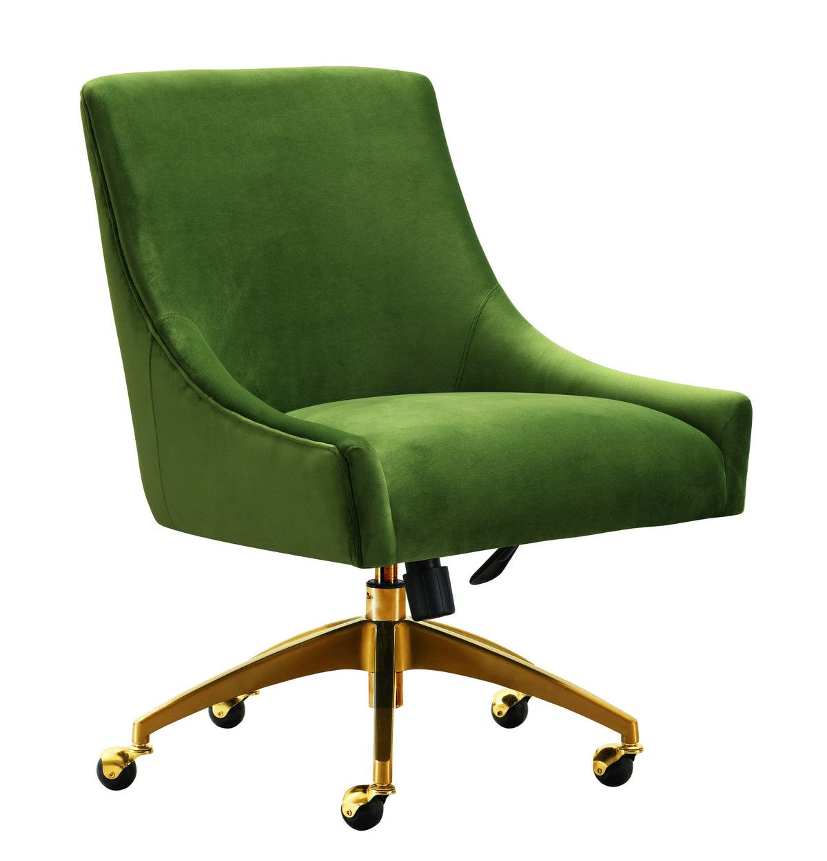 Beatrix Performance Velvet Office Swivel Chair - Green - Image 1