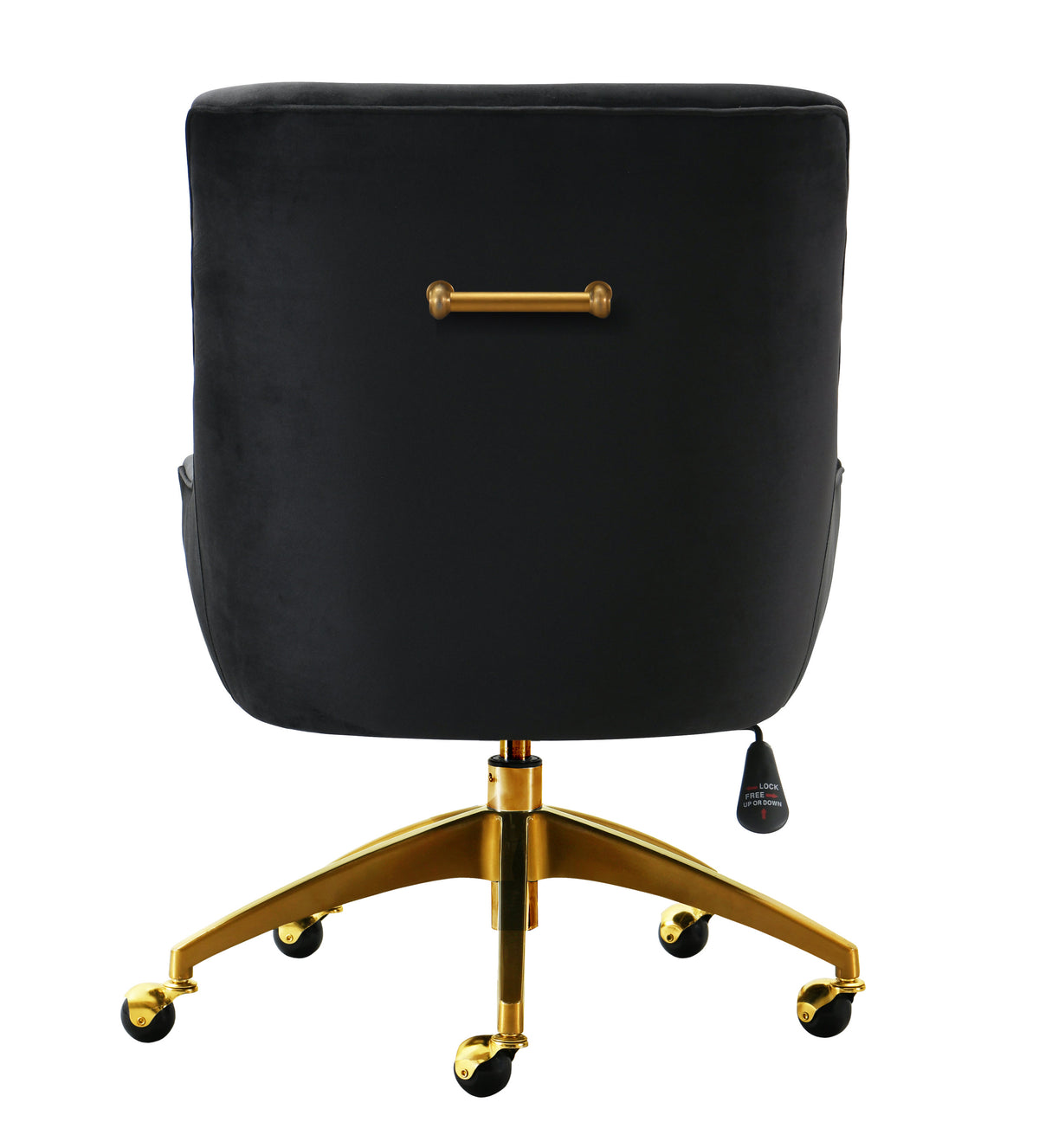 Beatrix Performance Velvet Office Swivel Chair - Black - Image 4