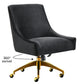Beatrix Performance Velvet Office Swivel Chair - Black - Image 6