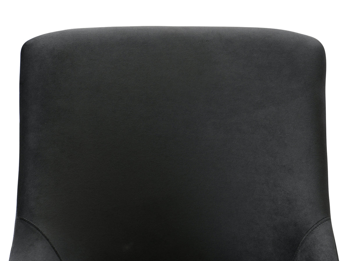 Beatrix Performance Velvet Office Swivel Chair - Black - Image 5