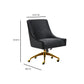 Beatrix Performance Velvet Office Swivel Chair - Black - Image 7
