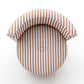 Alyssa Striped Performance Linen Rolling Desk Chair - Brown - Image 5