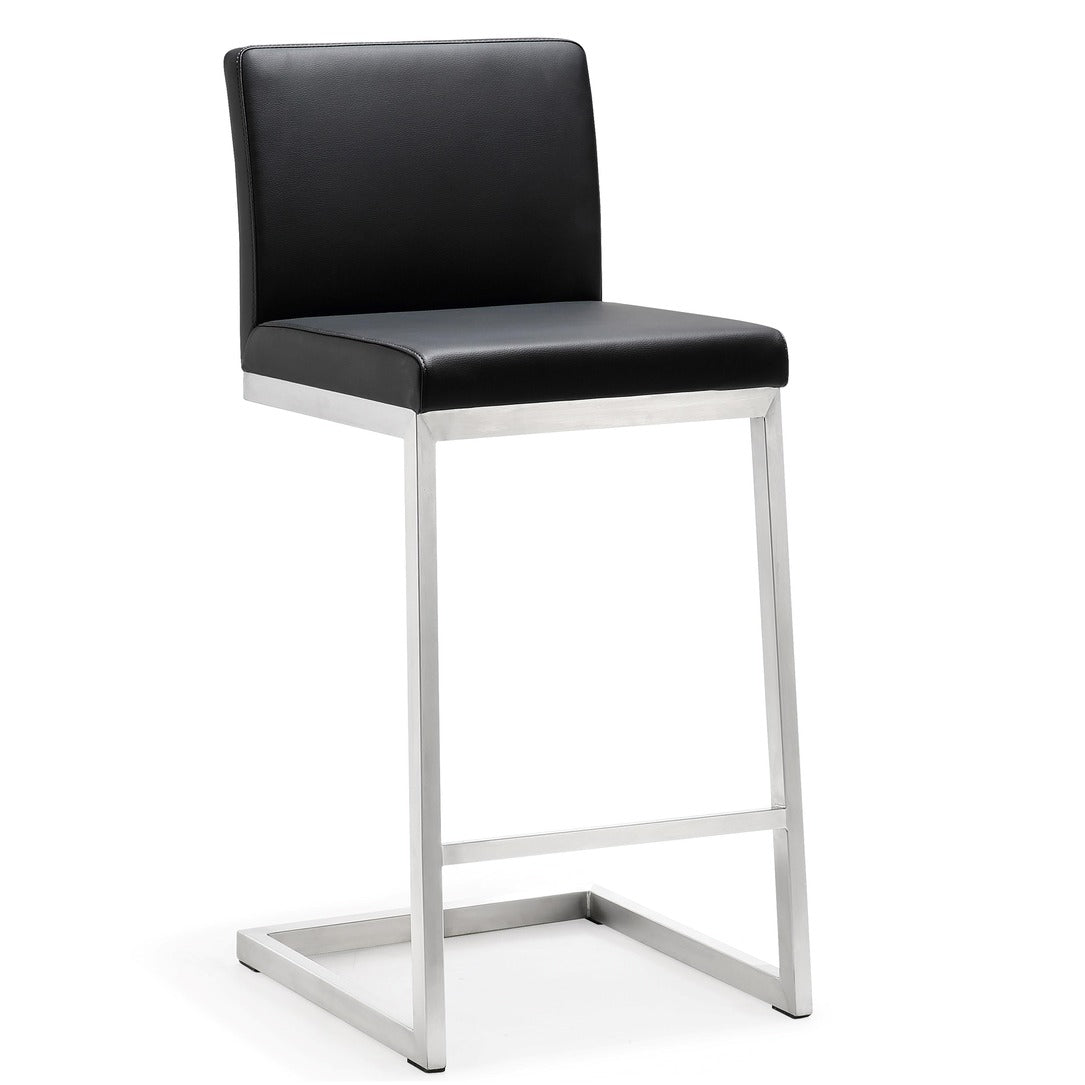 Parma Performance Vegan Leather Counter Stool - Set of 2 - Black - Image 3