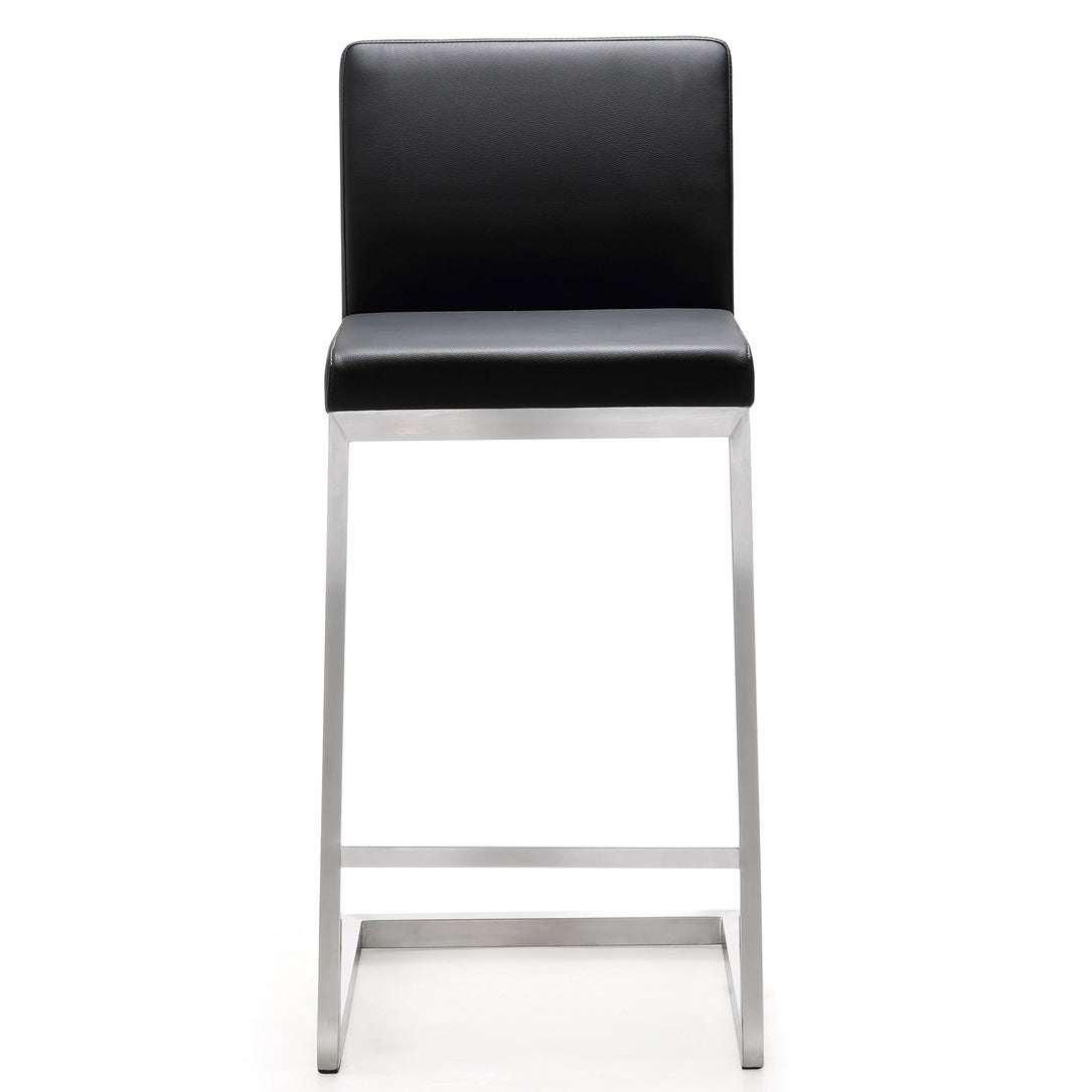 Parma Performance Vegan Leather Counter Stool - Set of 2 - Black - Image 4