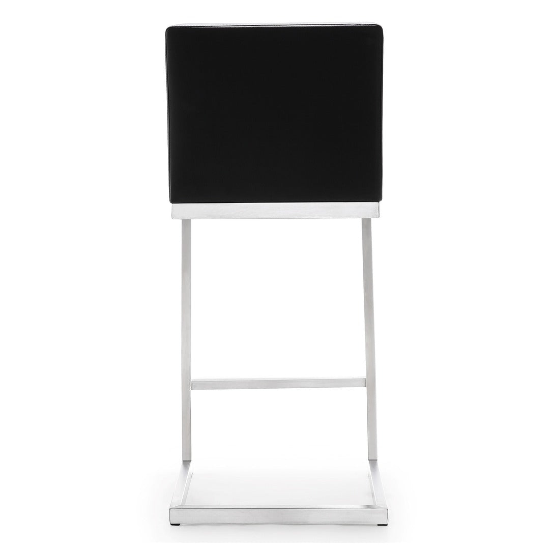 Parma Performance Vegan Leather Counter Stool - Set of 2 - Black - Image 6