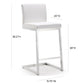 Parma Performance Vegan Leather Counter Stool - Set of 2 - White - Image 8