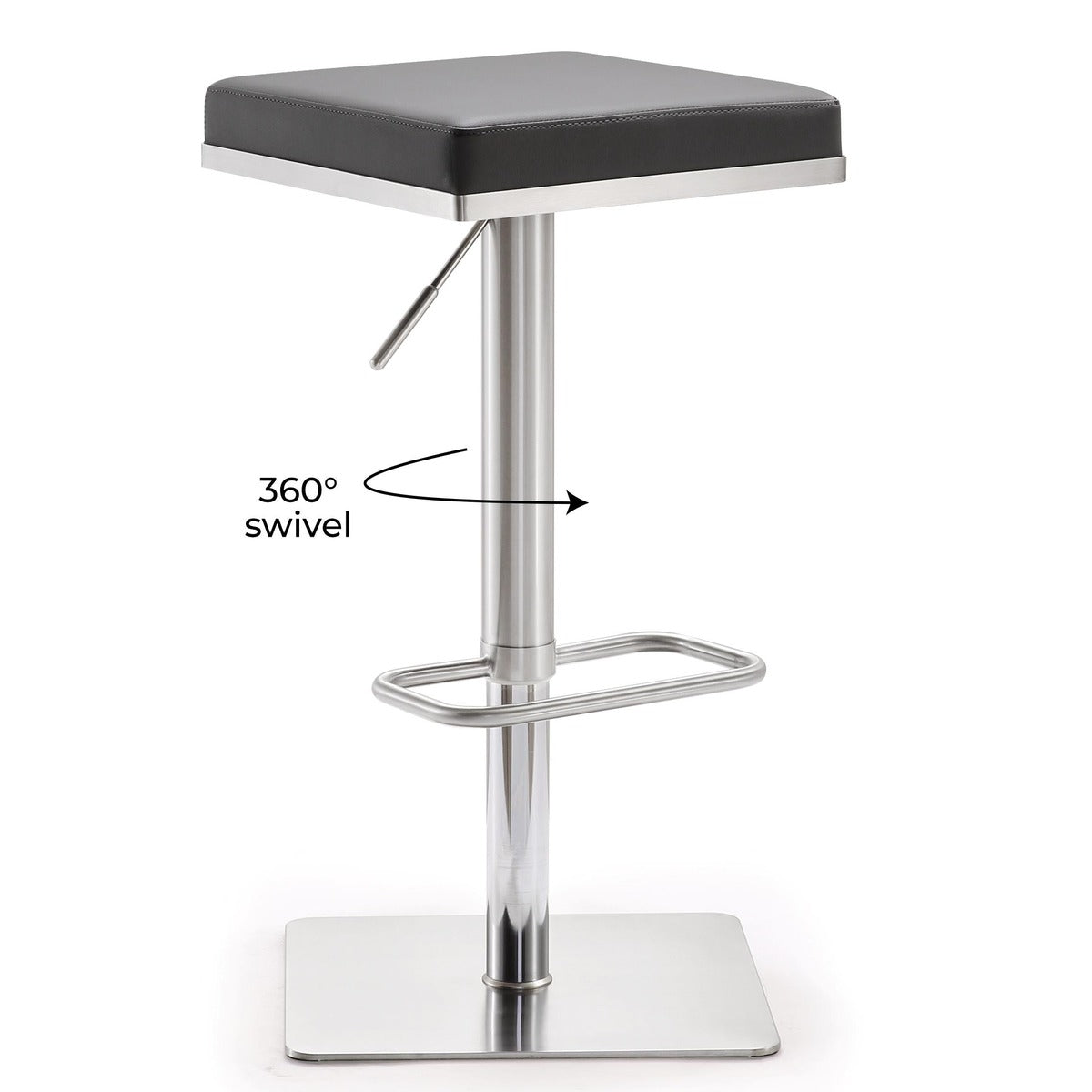 Bari Performance Vegan Leather Adjustable Stool