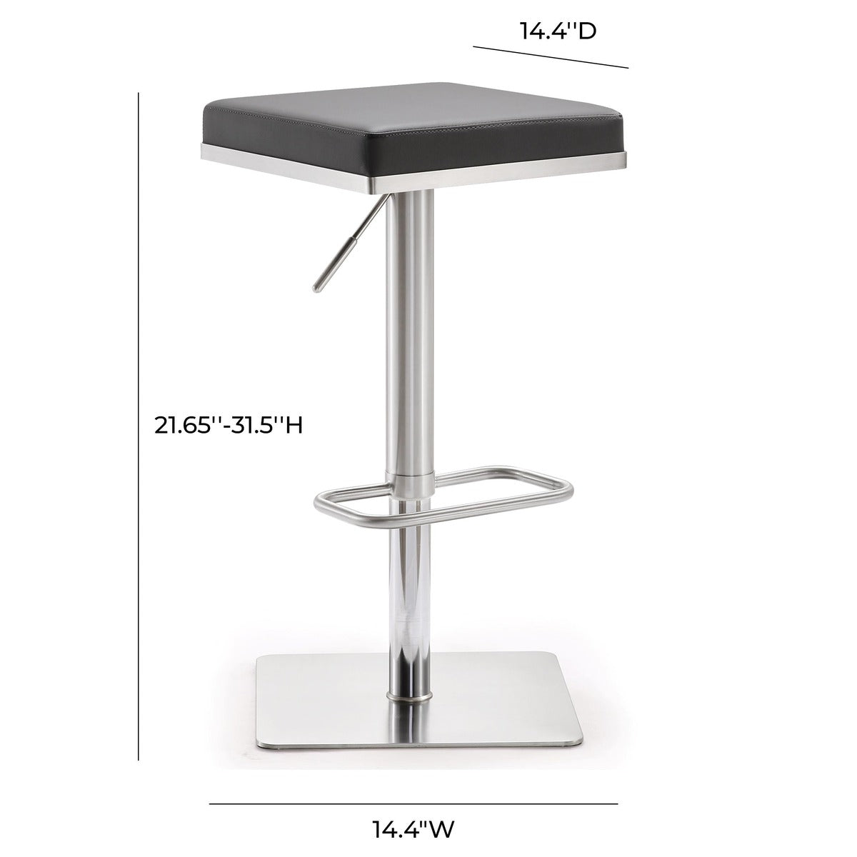 Bari Performance Vegan Leather Adjustable Stool
