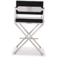 Director Performance Vegan Leather Stool with Silver Base - Black / Counter Height - Image 5