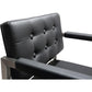 Director Performance Vegan Leather Stool with Silver Base - Black / Counter Height - Image 6
