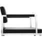 Director Performance Vegan Leather Stool with Silver Base - Black / Counter Height - Image 7