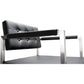 Director Performance Vegan Leather Stool with Silver Base - Black / Counter Height - Image 8