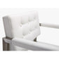 Director Performance Vegan Leather Stool with Silver Base - White / Counter Height - Image 6