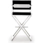 Director Performance Vegan Leather Stool with Silver Base - Black / Bar Height - Image 5