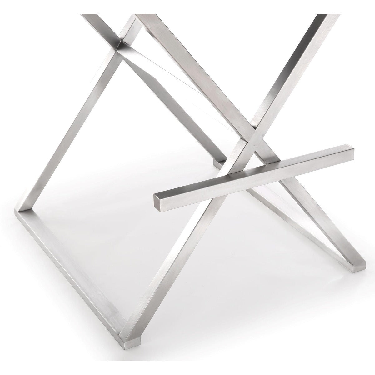 Director Performance Vegan Leather Stool with Silver Base - Black / Bar Height - Image 8