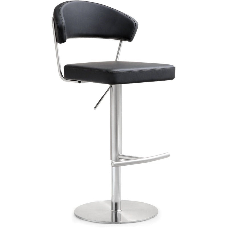 Cosmo Performance Vegan Leather Adjustable Stool - Black - Image 2