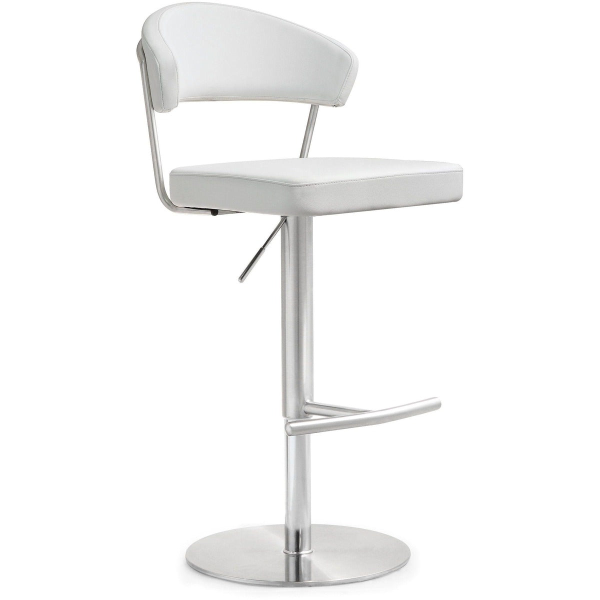 Cosmo Performance Vegan Leather Adjustable Stool - White - Image 2