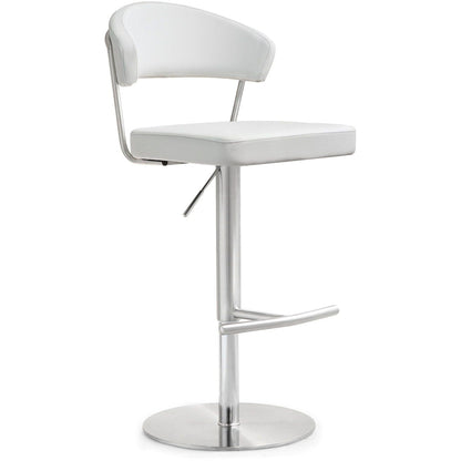 Cosmo Performance Vegan Leather Adjustable Stool - White - Image 2