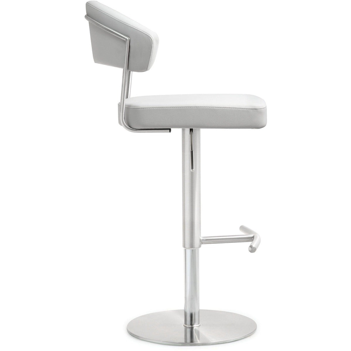 Cosmo Performance Vegan Leather Adjustable Stool - White - Image 3