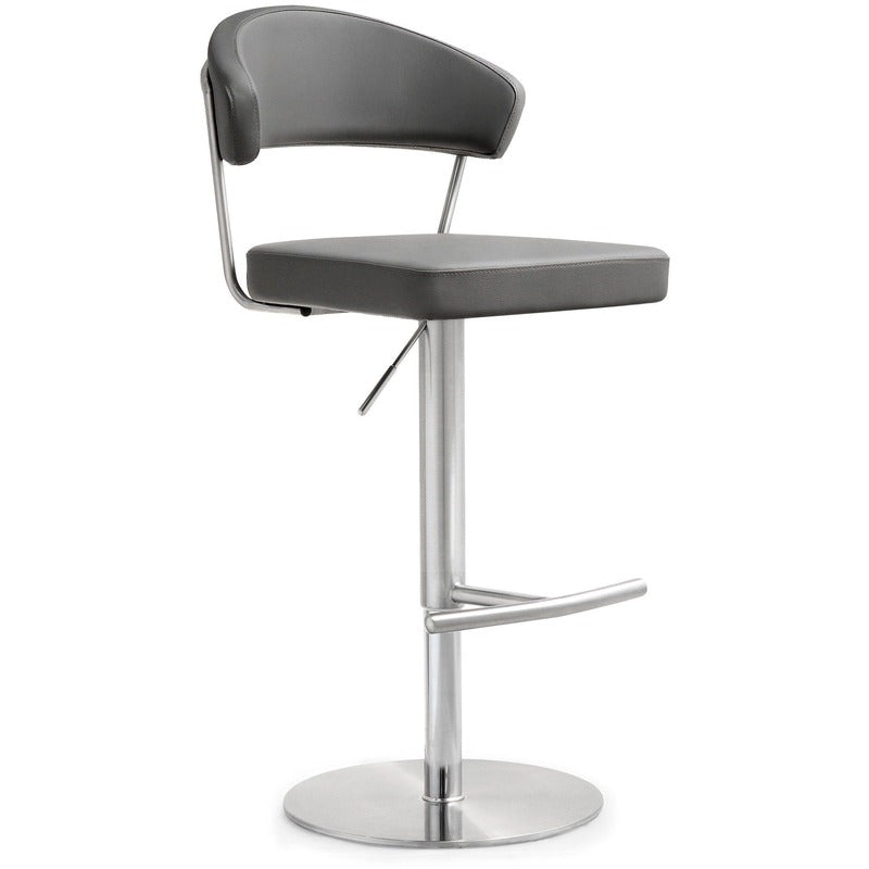 Cosmo Performance Vegan Leather Adjustable Stool - Grey - Image 1