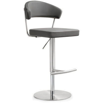 Cosmo Performance Vegan Leather Adjustable Stool - Grey - Image 1