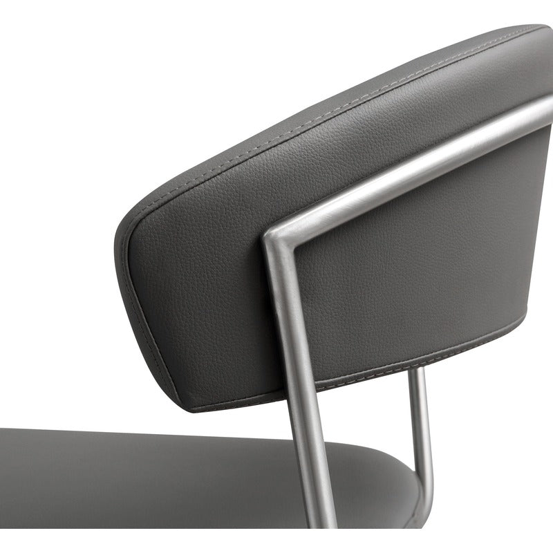 Cosmo Performance Vegan Leather Adjustable Stool - Grey - Image 5