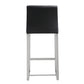 Denmark Performance Vegan Leather Stool with Silver Base - Set of 2 - Black / Counter Height - Image 6