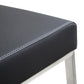 Denmark Performance Vegan Leather Stool with Silver Base - Set of 2 - Black / Counter Height - Image 8