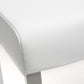 Denmark Performance Vegan Leather Stool with Silver Base - Set of 2 - White / Counter Height - Image 7