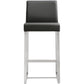 Denmark Performance Vegan Leather Stool with Silver Base - Set of 2 - Grey / Counter Height - Image 5
