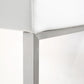 Denmark Performance Vegan Leather Stool with Silver Base - Set of 2 - White / Bar Height - Image 8