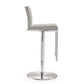 Amalfi Performance Vegan Leather Adjustable Stool - Light Grey - Image 4