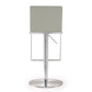 Amalfi Performance Vegan Leather Adjustable Stool - Light Grey - Image 5