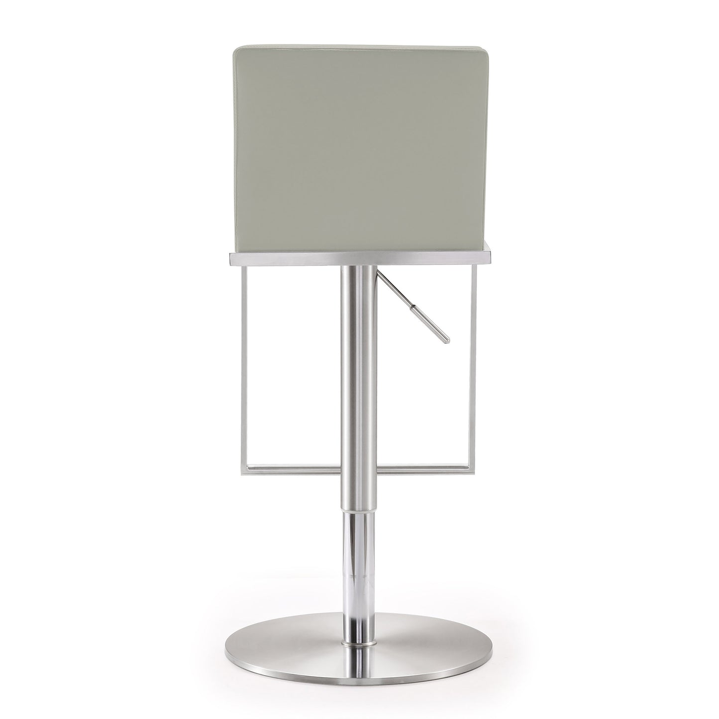 Amalfi Performance Vegan Leather Adjustable Stool - Light Grey - Image 5