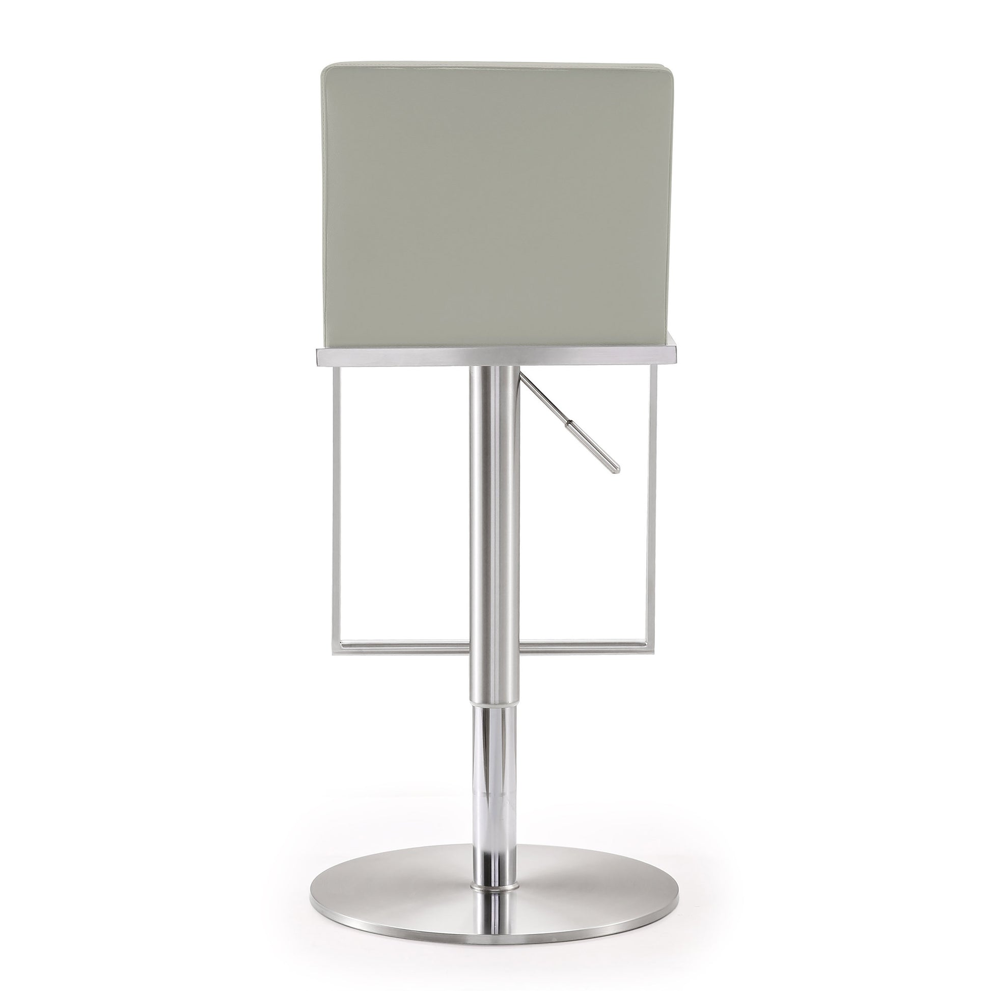 Amalfi Performance Vegan Leather Adjustable Stool - Light Grey - Image 5