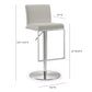 Amalfi Performance Vegan Leather Adjustable Stool - Light Grey - Image 9
