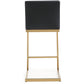 Parma Performance Vegan Leather and Gold Stainless Steel Counter Stool - Set of 2