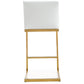Parma Performance Vegan Leather and Gold Stainless Steel Counter Stool - Set of 2 - White - Image 6