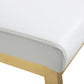 Parma Performance Vegan Leather and Gold Stainless Steel Counter Stool - Set of 2 - White - Image 7