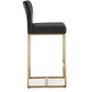 Denmark Performance Vegan Leather Stool with Gold Base - Set of 2 - Black / Counter Height - Image 4