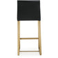Denmark Performance Vegan Leather Stool with Gold Base - Set of 2 - Black / Counter Height - Image 5