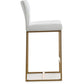 Denmark Performance Vegan Leather Stool with Gold Base - Set of 2 - White / Counter Height - Image 5