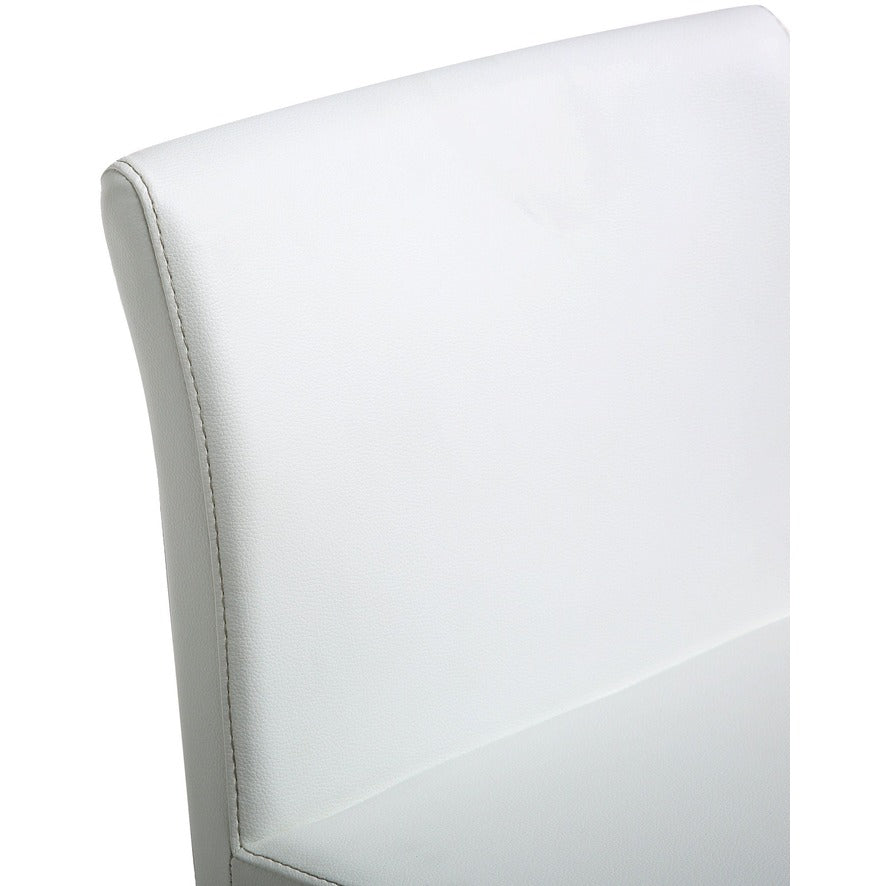 Denmark Performance Vegan Leather Stool with Gold Base - Set of 2 - White / Counter Height - Image 8