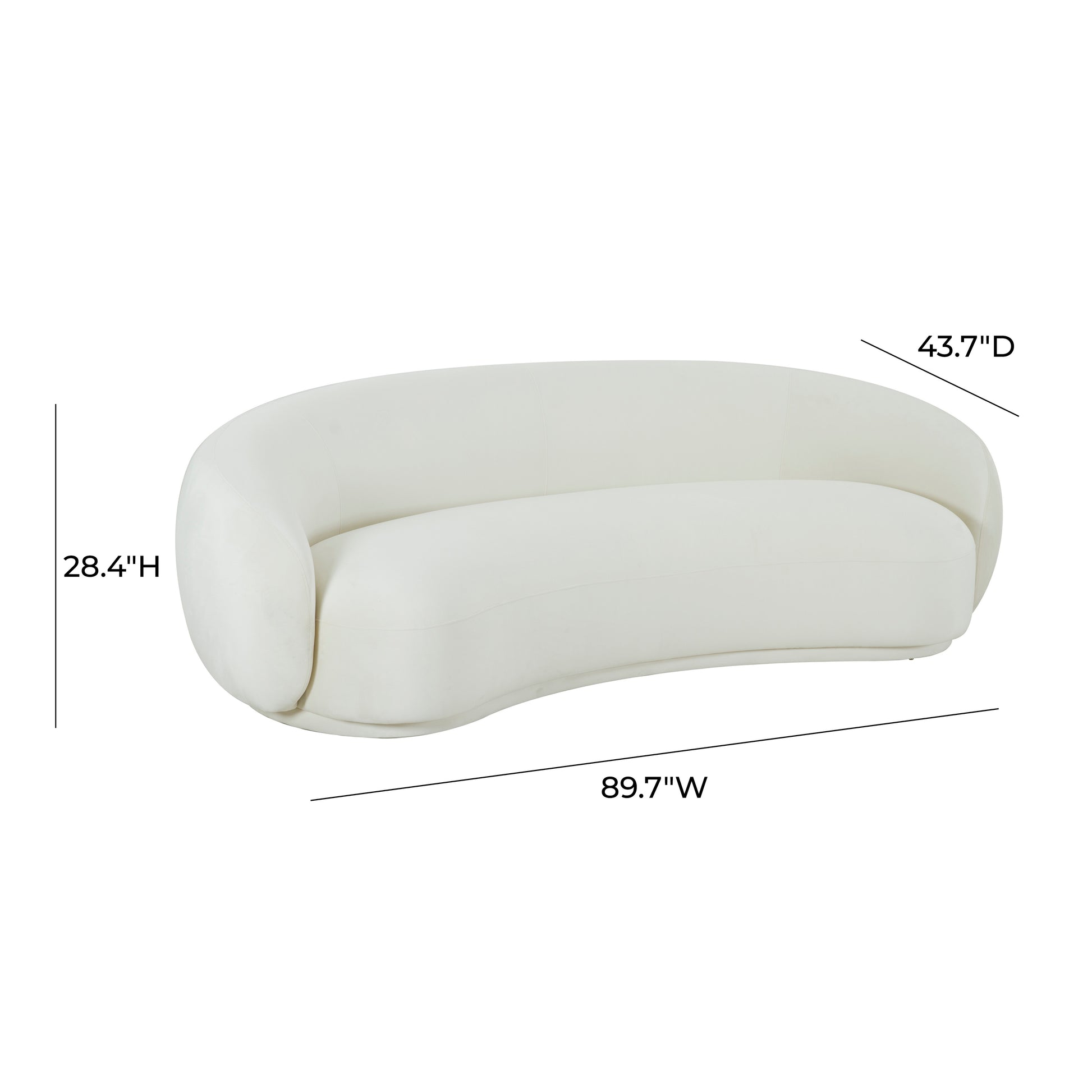 Kendall 90" Sofa - Cream - Image 6