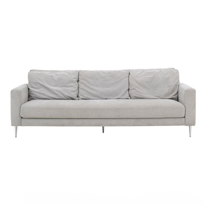 Vari 90" Textured Performance Velvet Lounge Sofa - Light Grey - Image 1